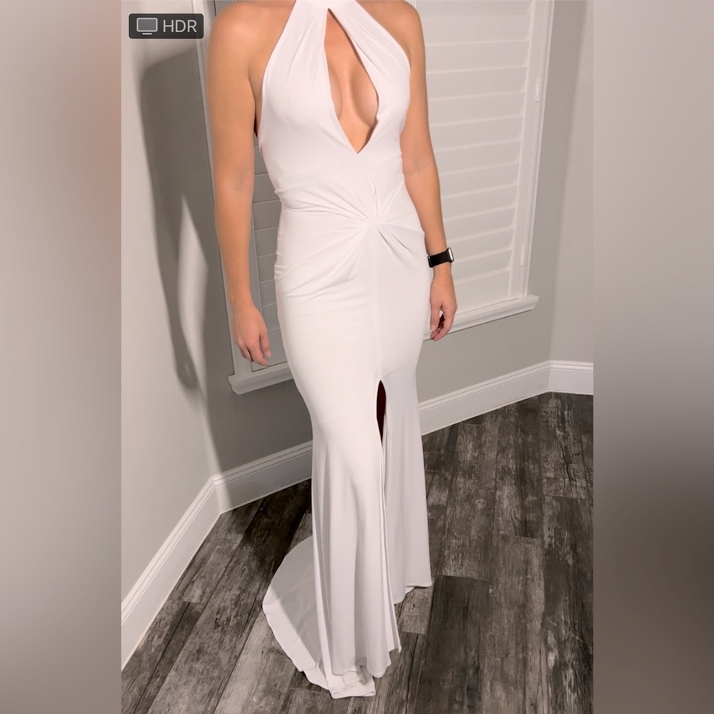White evening Juan Carlos Pinera Gown Dress Ball Pagent Size 4 or 6